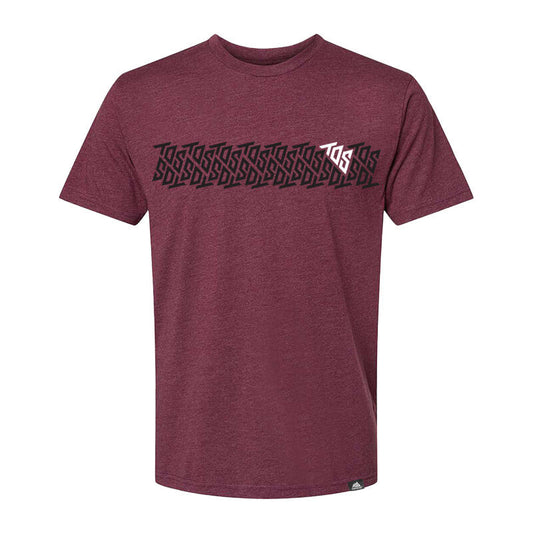 Maroon short sleeve t-shirt