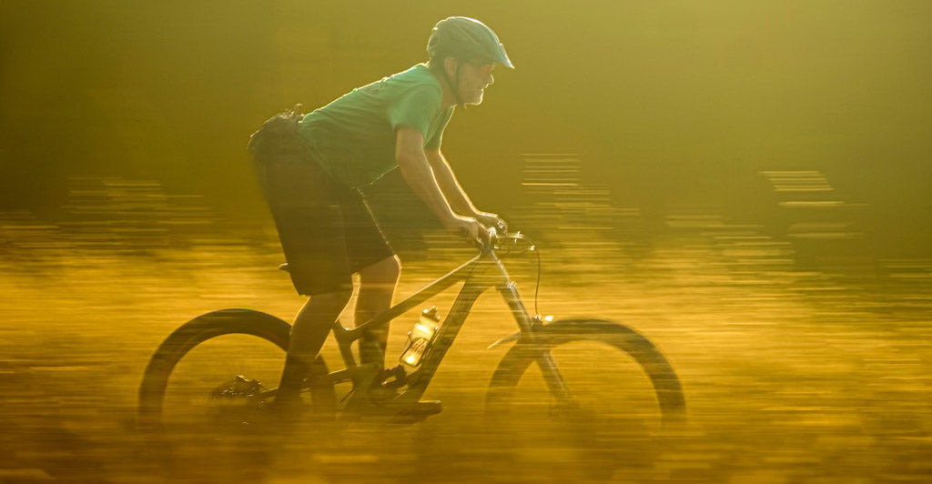 golden hour bike rider 