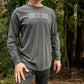 sturdy heavyweight tee  front view graphite color