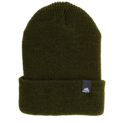 100% Wool Watch cap beanie pine green